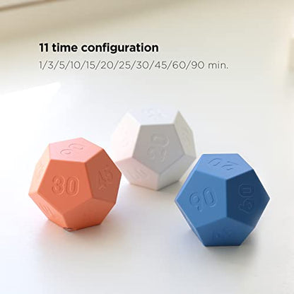 mooas Dodecagon Time Ball Rechargeable Mini Timer (White) - color: White