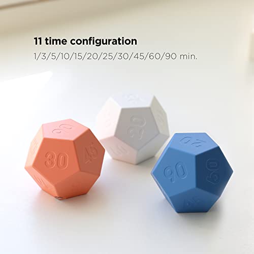 mooas Dodecagon Time Ball Rechargeable Mini Timer (White) - color: White