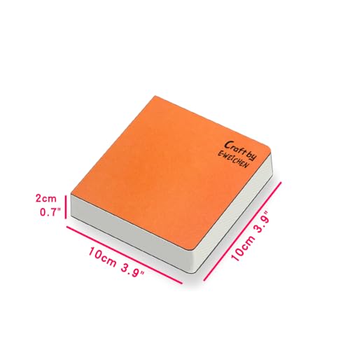 Square 3.9X3.9 300gsm Portable Fine Textures Watercolor Paper Pad Journal 60pgs (30 Sheets) Travel Size for Calligrapher Watercolor Sketch Book Water Color Paper Notebook. Orange - color: 300gsm-FineTexture-Orange