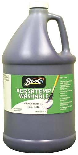 Sax Washable Versatemp Heavy Bodied Tempera Paint, Violet, 1 Gallon