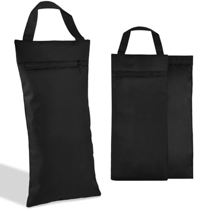 Unfilled Sandbag with Dual Compartment for Yoga 2 Pack Not Include Fillers - color: Black