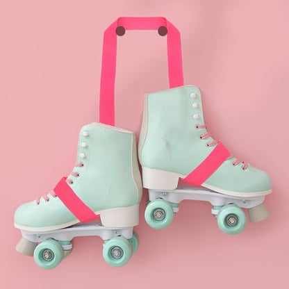 Roller Skate Leash - Adjustable Ski Boots Carrier Strap Use for Ski Boots & Snowboard Boots - color: Dark Purple
