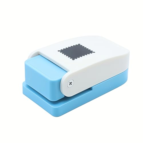 1X0.8inch Rectangular Postage Stamp Punch Ware Rectangle Craft Lever Punch Handmade Paper Punch for Crafting Scrapbooking Cards,DIY Cards Making Colour by Random - color: W25-1LP Stamp
