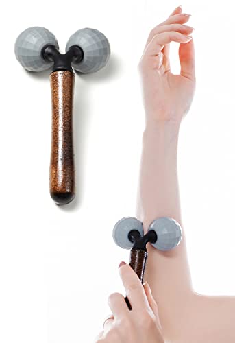 Relax Massage Roller - Body Massage Tools Myofascial Trigger Points Reduce Muscle Soreness Tightness Leg Cramps for Circulation, Stress, Arthritis and Hand Pain Relief & Recovery (Grey) - color: Grey