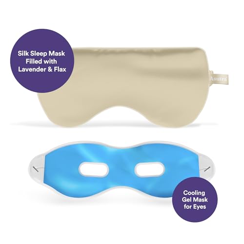 ASUTRA Silk Eye Pillow for Sleep, Champagne - Filled w/Lavender (One Size) - color: Champagne