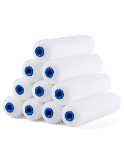 Bates- Foam Paint Roller Covers, 6", 10 Pack, White, High Density Foam Roller Paint - size: 10 Pack