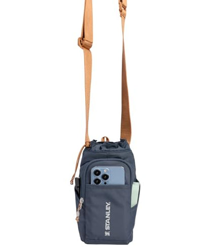 STANLEY Vitalize Carry-All Bag | Bottle Holder with Drawstring Cinch | Adjustable Shoulder Strap | Zippered Valuables Pocket | Durable Recycled Fabric | Twilight - color: Twilight, size: Carry-All
