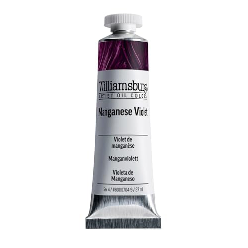 Williamsburg Artist Oil Colors, Manganese Violet, 37 ml Tube | Artist grade oil paint delivering rich texture, high pigment load, and distinctive handmade character. - color: Manganese Violet, size: 1.25 Fl Oz (Pack of 1)