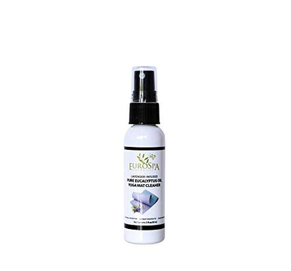 EuroSpa Aromatics Lavender Infused Pure Eucalyptus Oil Yoga Mat Cleaner & Deodorizer, Plant-Derived- Premium Aromatherapeutic & Relaxing Essential Oil Spray - 2oz - size: 2 Fl Oz (Pack of 1)