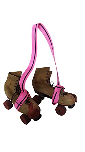 Yoga Mat Carrier Strap, Roller Skate Leash, Ski Boots Or Snowboard Shoulder Sling Made In USA. - color: Pink