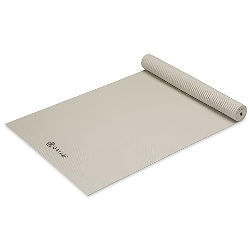 Gaiam Yoga Mat - Premium 5mm Solid Thick Non Slip Exercise & Fitness Mat for All Types of Yoga, Pilates & Floor Workouts (68" x 24" x 5mm) | Premium non-slip mat in solid colors. Cushioned support for yoga, Pilates & floor workouts at home or studio. - co