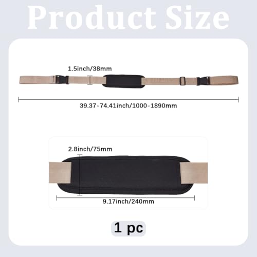 GORGECRAFT Beach Chair Shoulder Straps Adjustable Scooter Carrying Strap Anti-Slip Replacement khaki Universal Padded for Backpack Foldable Balance Bikes Camping Picnics Outdoor 100-189cm - color: Khaki