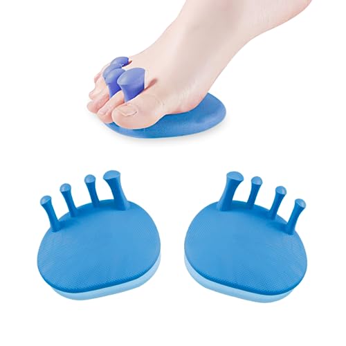 Toe Separators for Overlapping Toes Women,Blue Calf Trainer Toe Separators for Women,Multifunctional Bunion Corrector Thin Leg Exerciser,Suitable for Having Plantar Fasciitis,Bunions,Other Foot Pain - color: 4-blue