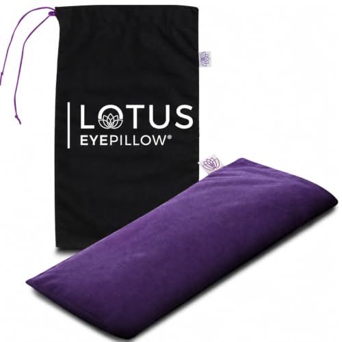 Lotus Lavender Eye Pillow - Weighted Eye Mask for Sleeping & Yoga - color: Purple