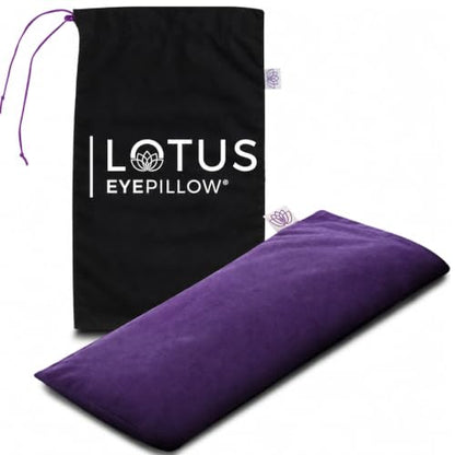 Lotus Lavender Eye Pillow - Weighted Eye Mask for Sleeping & Yoga - color: Purple