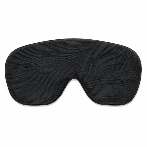 Handmade Opulence Yoga Eye Pillow - Weighted Flaxseed Fill, Lavender Aromatherapy, Satin & Velvet, Adjustable Strap - Ideal for Meditation & Restful Sleep - Black Magic - TEMFL-BM - color: Black Magic