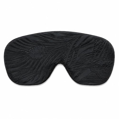 Handmade Opulence Yoga Eye Pillow - Weighted Flaxseed Fill, Unscented, Satin & Velvet, Adjustable Strap - Ideal for Meditation & Restful Sleep - Black Magic - TEMF-BM - color: Black Magic