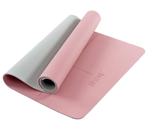 Pink Non Slip Yoga Mat Thick Exercise Mat for Yoga Pilates Meditation Yoga Mats Yogamat Ideal for Home Gym and Fitness Training - size: 72"x24"x1/4"