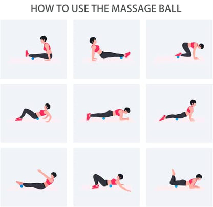 Hard Lacrosse Ball Massage Ball Therapy. Firm Trigger Point Massager Tool for Deep Tissue Yoga Physiotherapy Myofascial Release Muscle Relax Plantar Fasciitis Pain Relief (2 Pack) (Blue) | For Trigger Point Deep Tissue Myofascial Release Muscle Relax Plan
