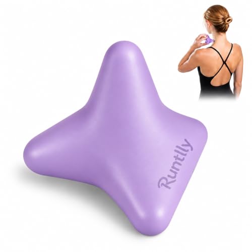 Trigger Point Massage Tool, 3" × 2.6", Deep Tissue Manual Massage Ball for Muscle Knots & Myofascial Release, Physical Therapy Tool for Plantar Fasciitis, Foot Hand Hip & Back Soreness Relief - color: Purple