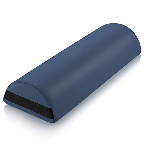 Saloniture Jumbo Half Round Massage Table Bolster Under-Knee Pillow Pad - 26 x 9 x 4.5 Inch - Blue - color: Blue