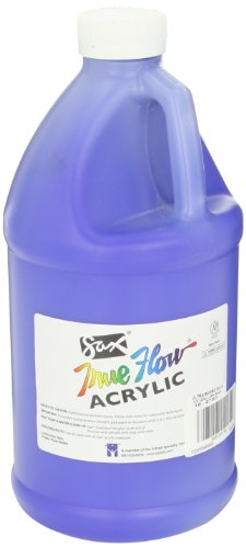 Sax True Flow Heavy Body Acrylic Paint, 1/2 Gallon, Ultramarine Blue - 439280, 64 Fl Oz (Pack of 1) - color: Ultramarine Blue
