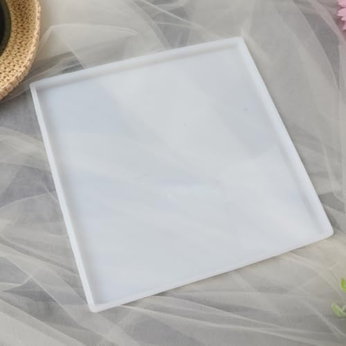 Extra Large Rectangle Tray Resin Mold (2Pack(Rectangle12+Square10)) – Non-Stick & Reusable for Resin, Concrete, Epoxy – DIY Agate Trays, Coasters, Home Decor - color: 2Pack(Rectangle12"+Square10")