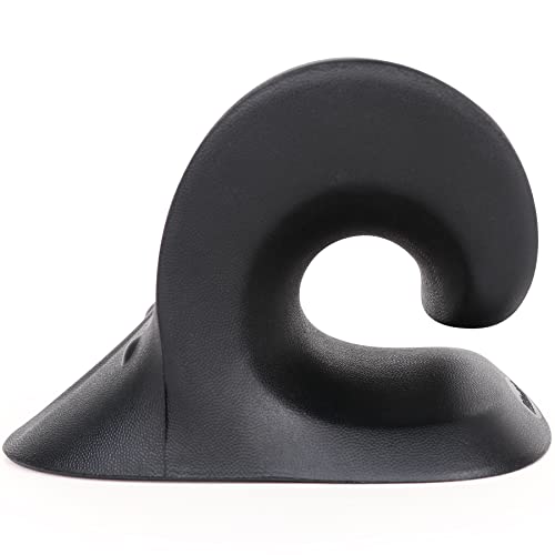 RESTCLOUD Comfortable Neck Stretcher for Neck Pain Relief, Neck and Shoulder Relaxer Cervical Traction Device for TMJ Pain Relief and Muscle Relax, Cervical Spine Alignment Chiropractic Pillow - color: Black