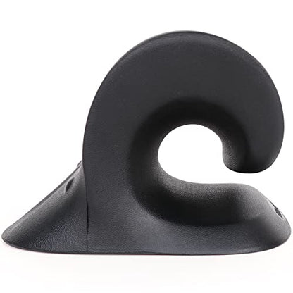 RESTCLOUD Comfortable Neck Stretcher for Neck Pain Relief, Neck and Shoulder Relaxer Cervical Traction Device for TMJ Pain Relief and Muscle Relax, Cervical Spine Alignment Chiropractic Pillow - color: Black