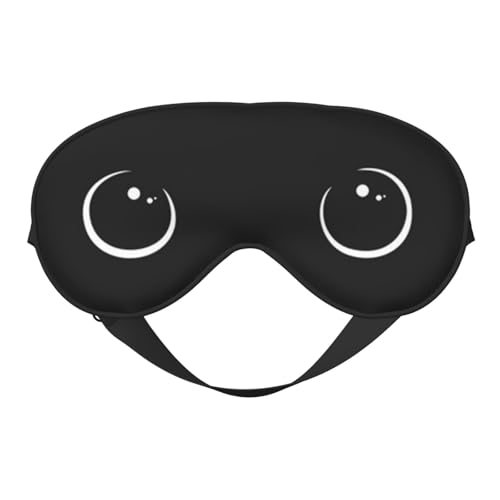 Funny Cat Eyes Sleep Mask for Women Men, Soft and Comfortable Eye Mask with Adjustable Strap for Travel Yoga Nap Sleeping - color: Funny Cat Eyes