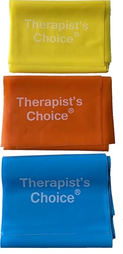 Therapist’s Choice® Professional Non-Latex Resistance Bands for Upper and Lower Body Exercise Workouts, Physical Therapy, Lower Pilates, and Rehab, 25 Yard (75 Feet) Roll Bulk Roll - size: 3 Pack