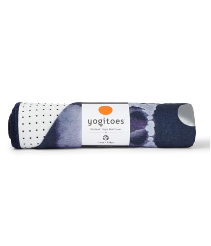 Manduka Yogitoes Hot Yoga Mat Towel - 79" | Moisture Activated Grip | Patented Silicone Nubs | Highly Absorbent, Durable & Easy Care | Made from Recycled Materials | 79 x 24 Inches | Chakra Residence