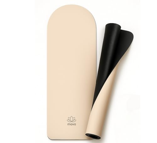 Clean Yoga Mat - Extra Long Non-Slip PU & Natural Rubber, 4.5mm Thick, Eco-Friendly Yoga Mat for Hot Yoga, Pilates & Home Workout - color: Blush Pink