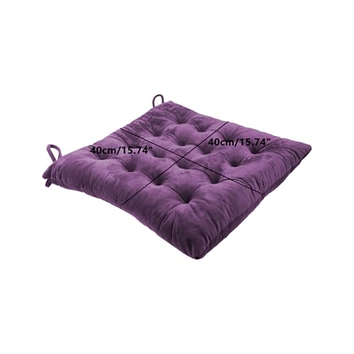 Square Pillows Seating, Thick Meditation Floor Pillow,Flexible Large Pillows Seating,2PCS Color Chair Pads Cushions,Square Floor Pillows for Game Yoga Violet, 40 * 40cm/15.74 * 15.74" - color: Violet, size: 40*40cm/15.74*15.74"