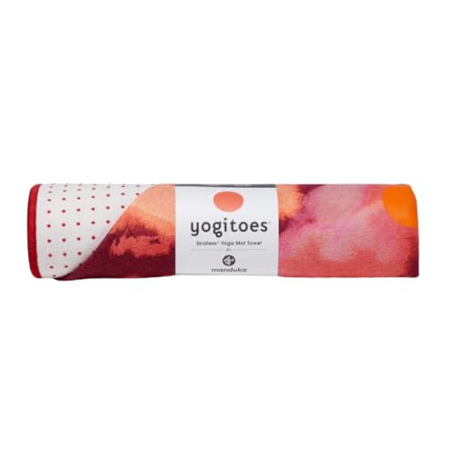 Manduka Yogitoes Hot Yoga Mat Towel - 71" | Moisture Activated Grip | Patented Silicone Nubs | Highly Absorbent, Durable & Easy Care | Made from Recycled Materials | 71 x 24 Inches | Bloom - color: Bloom, size: 71" x 24"