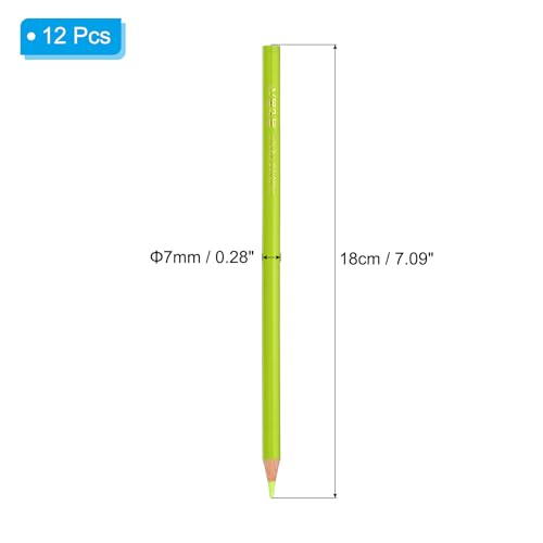 PATIKIL Light Green Colored Pencils Set,12 Pcs Oil Color Pencils Wooden Coloring Drawing Pencil for Artists Art Painting - color: Light Green
