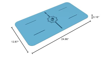 Liforme Yoga Pad - Revolutionary Alignment System, Advanced Non-Slip Grip | Eco-friendly, Non-Toxic, Sweat-Resistant, 4.2mm thick pad for knee, elbow and hand support during Yoga, Free Yoga Bag - color: Blue