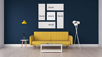 Creative Mark The Edge Deluxe Cotton 1-1/2" Deep Stretched Canvas for Painting, 6x30 Pack of 3, 14oz. Primed Weight, Universal Archival Priming, Medium Tooth, Hand-Stretched Canvas for Painters - size: 6x30"