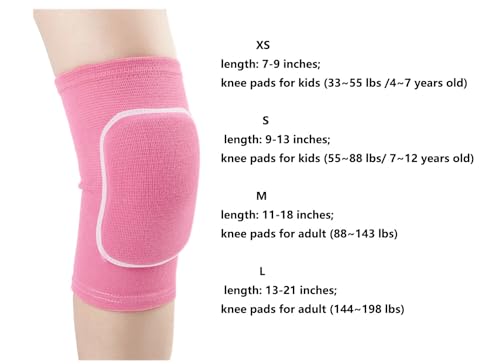 YYaaloa Knee Pads for Women, Soft Dance Knee Pads Wrestling Knee Pads Volleyball, Dancing, Football, Yoga, Basketball, and Skating Work Flexible Elastic Knee Support (Pink, Small) - color: Pink, size: Small
