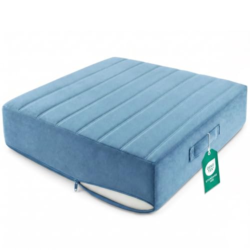 Codi Floor Pillow for Adults, Large Meditation Cushion, 22×22×5 Inch Blue - color: Blue, size: 22 Inch (Pack of 1)