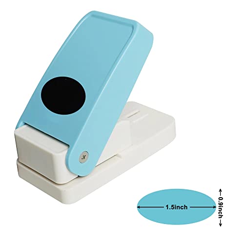 1.5 inch Oval Shape Punch Craft Lever Punch Handmade Paper Punch for Crafting Scrapbooking Cards,DIY Cards Making Candy Color by Random - color: 1.5 inch Oval