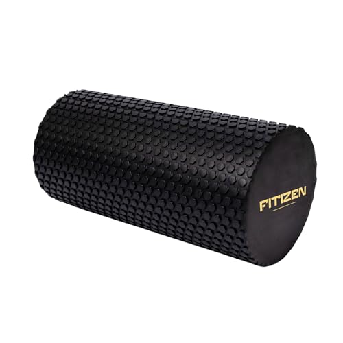 Fitizen Foam Roller – Muscle Massage Rehab Stiff Back Pain Physical Therapy Deep Tissue Firm Exercise Equipment Home Gym Stress Yoga Pilates for The Fit Citizen by FitNation - style: Small - 12 x 6 Inches