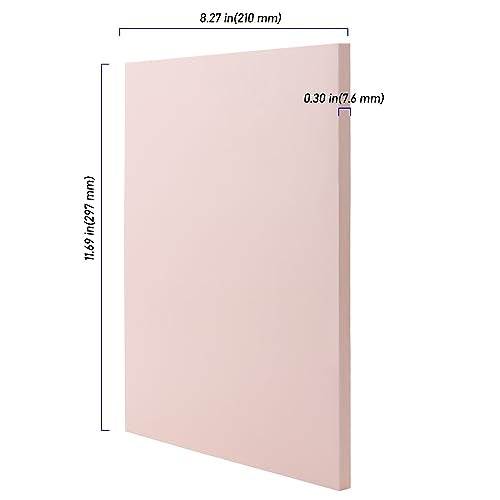 5 PCS Pink A4 Rubber Carving Blocks, 8.3 x 11.8 Inch Large Stamp Carving Blocks, Soft Rubber Stamping Block, Linoleum Blocks for Printmaking, Engraving Crafts - color: Pink