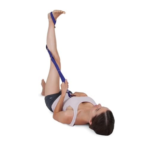 Norco Stretch Strap with Loops for Physical Therapy, Flexibility, Workout with Exercise Book. Improve Range of Motion by Stretching Out Hamstrings, Knee, Back, etc. (76" Purple Standard Strap)