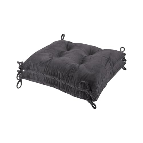 Square Pillows Seating, Thick Meditation Floor Pillow,Flexible Large Pillows Seating,2PCS Color Chair Pads Cushions,Square Floor Pillows for Game Yoga Charcoal, 30 * 45cm/11.81 * 17.71" - color: Charcoal, size: 30*45cm/11.81*17.71"