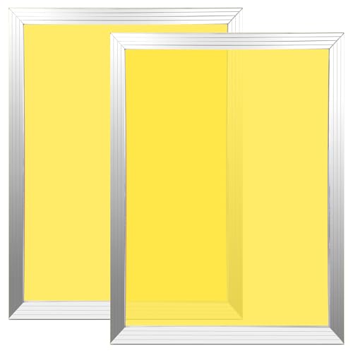 Caydo 2 Pieces Aluminum Screen Printing Frames, 10 x 14 Inch Pre-Stretched Screen Printing Screens with 230 Yellow Mesh for Handcraft Lovers - style: 230 Mesh