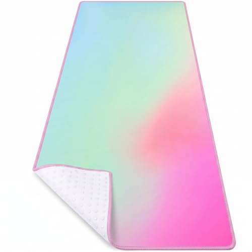 Peryiter Hot Yoga Towel, Yoga Mat Towel with Grip Dot Microfiber Non Slip Sweat Absorbent Mat for Pilates and Fitness, 72" x 24" Soft Blankets Cover for Workout, Gym(Green) - color: Green