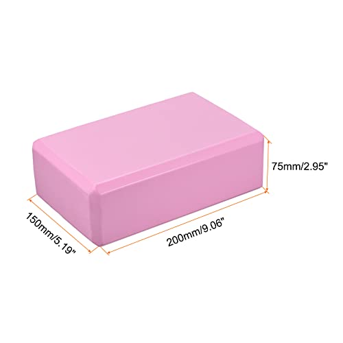 uxcell Yoga Block-Light Weight High-Density EVA Foam Brick for Beginners, Yogis, Pilates, Meditation - color: Pink