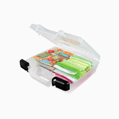 ArtBin 6972AB 10 inch Quick View Deep Base Carrying Case, Portable Art & Craft Organizer with Handle, [1] Plastic Storage Case, Translucent - size: 10 inch - Deep
