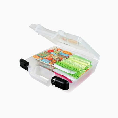 ArtBin 6972AB 10 inch Quick View Deep Base Carrying Case, Portable Art & Craft Organizer with Handle, [1] Plastic Storage Case, Translucent - size: 10 inch - Deep